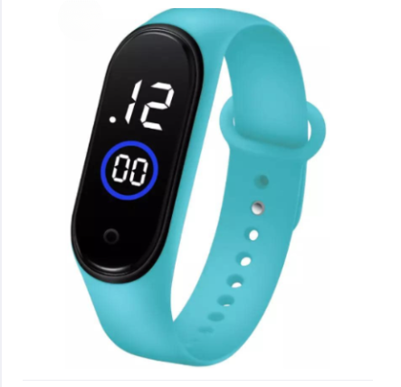 Latest M4 LED Watch Digital Sports Bracelet for Boys & Girls – Waterproof Touch Display – Random Band Color (Without Box)