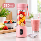 Portable Blender - Rechargeable Personal Smoothie Maker Electric USB Juicer Cup Compact Lightweight Travel Bottles For Shakes And Smoothies | 380ml